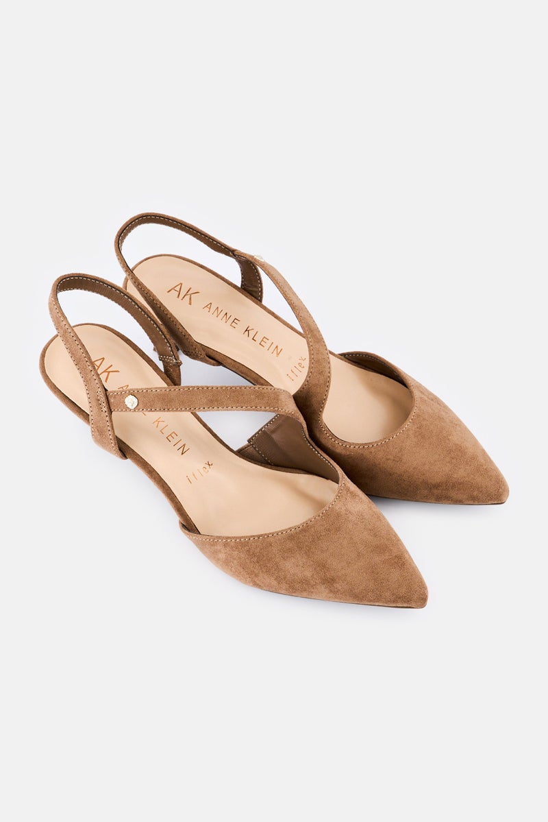 ANNE KLEIN Women Medium Akiman Slingback Pumps, Tan - Image 2