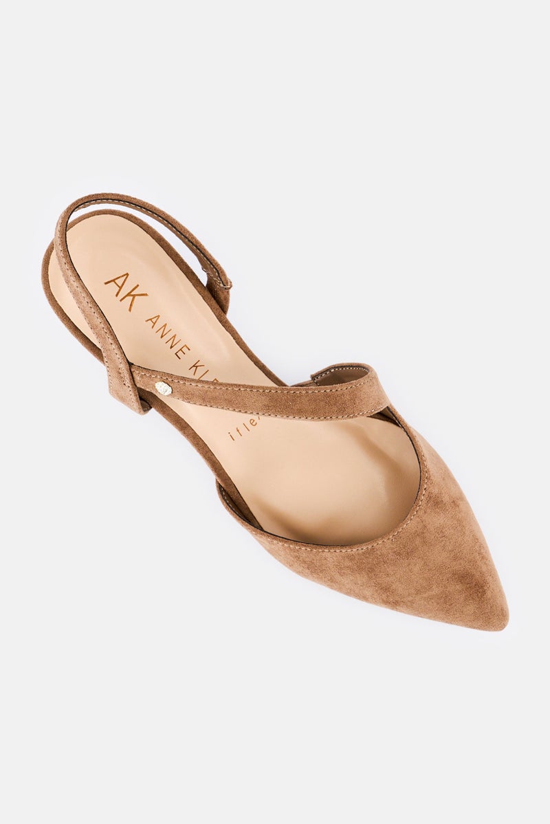 ANNE KLEIN Women Medium Akiman Slingback Pumps, Tan - Image 4