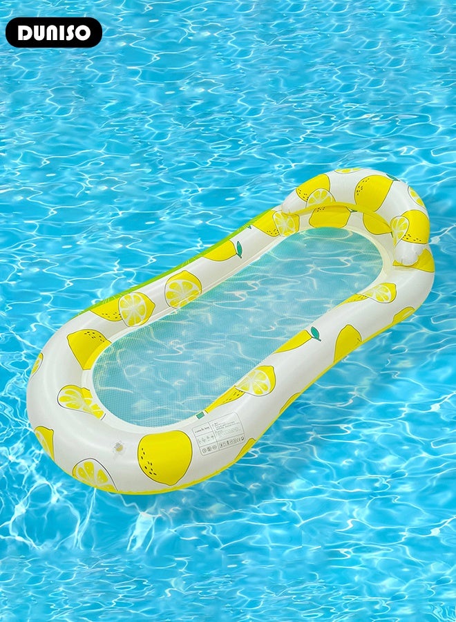DUNISO حلقة سباحة عائمة قابلة للنفخ للبالغين، كراسي عائمة، طوف، كرسي عائم، طوف بركة، سرير قابل للنفخ، طوفات قابلة للنفخ لصيف البركة، التسمير، الشاطئ، البحيرة والحفلات - Image 3