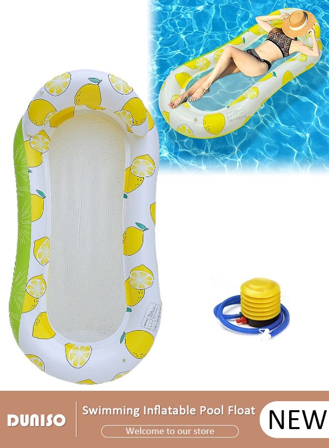 DUNISO حلقة سباحة عائمة قابلة للنفخ للبالغين، كراسي عائمة، طوف، كرسي عائم، طوف بركة، سرير قابل للنفخ، طوفات قابلة للنفخ لصيف البركة، التسمير، الشاطئ، البحيرة والحفلات - Image 1