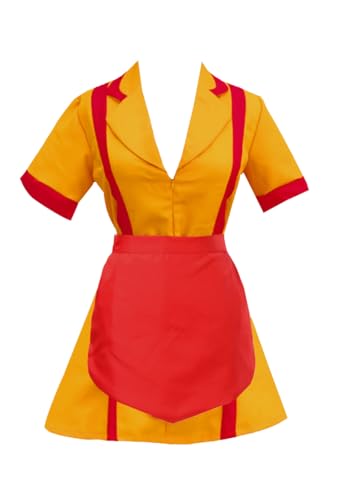 GOLDSTITCH Women Waitress Uniform Yellow Cosplay Fancy Dress Housemaid Cosplay Party Costume Halloween - Image 1