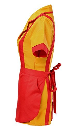 GOLDSTITCH Women Waitress Uniform Yellow Cosplay Fancy Dress Housemaid Cosplay Party Costume Halloween - Image 2