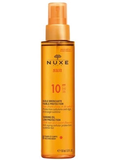 NUXE Nuxe Sun Tanning Oil for Face and Body Low Protection SPF10 150ml 