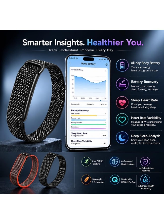 Smart Band Smart Fitness Tracker Band with 24/7 Heart Rate, Blood Oxygen, Sleep Tracking, 100+ Sports Modes, 20-Day Battery - Image 3