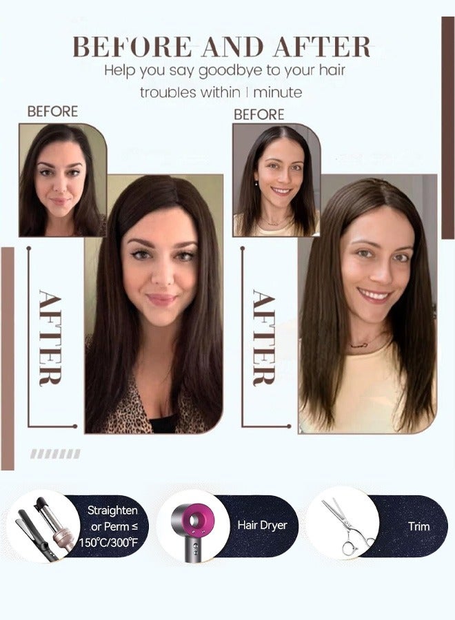 باروكة فائقة النحافة مصنوعة من الشعر الطبيعي，باروكات طبيعية للنساء/باروكات مثبتة/باروكات كروشيه/شعر طبيعي/باروكات/وصلات شعر/جل باروكة/باروكات رجالية/باروكات طبيعية للرجال/وصلات شعر سوداء/باروكات قصيرة للنساء/باروكات قصيرة/حزم شعر طبيعي/جل باروكة/شعر بشري - Image 5