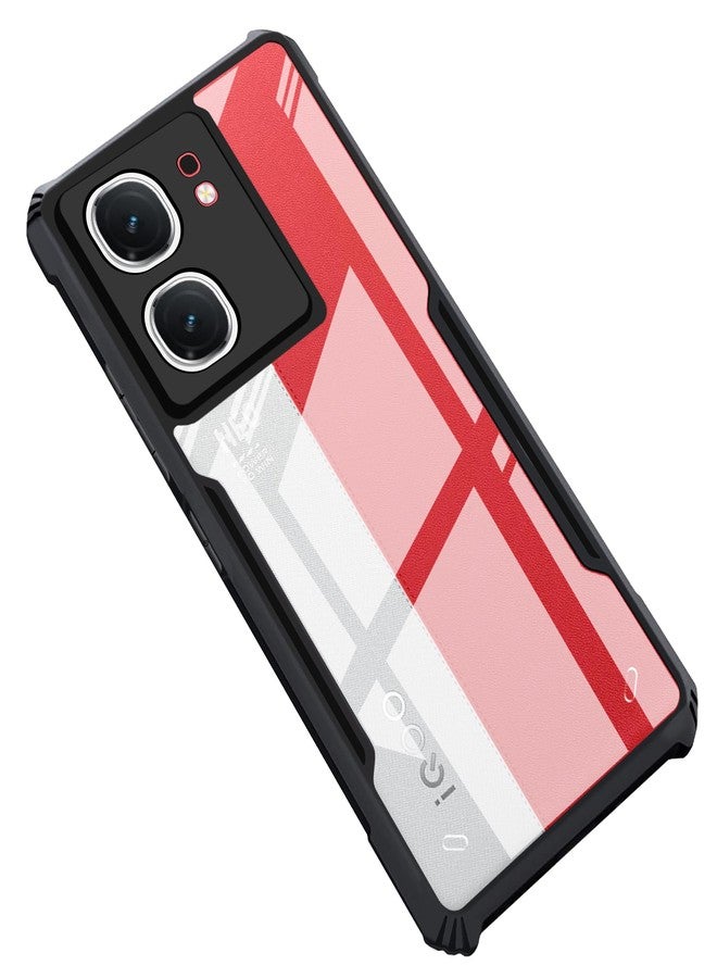 CEDO iQOO Neo 9 Pro (5G) Back Case Cover | Camera Protection Shockproof Bumper-Edge | Acrylic Crystal Clear 360 Degree Protection TPU+PC | Transparent Eagle Back Case Cover (Black) - Image 1
