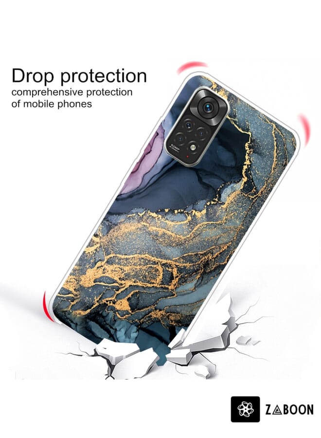 Zaboon Protective Case Cover For Xiaomi Redmi Note 11 Global / Note 11S Abstract Marble Pattern TPU - Image 2