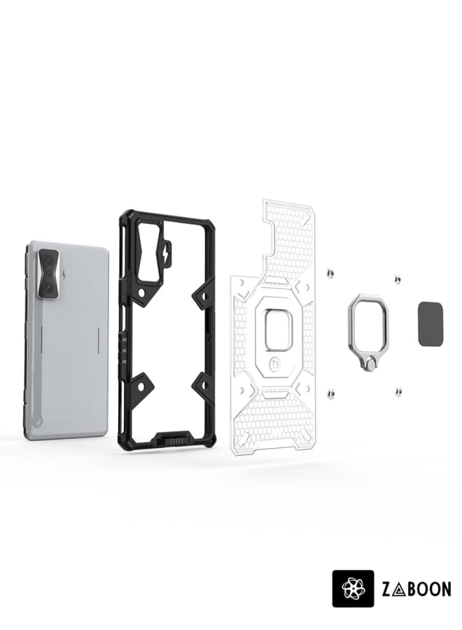 Zaboon Protective Case Cover For Xiaomi Redmi K50 Gaming Space PC+TPU Shockproof  with Ring Holder - Image 4