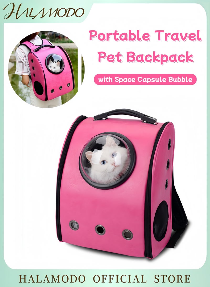 HALAMODO Portable Travel Pet Backpack Space Capsule Bubble Pet Carrier Airline Approved Waterproof Carrier for Cats and Small Dogs Travel Hiking Backpack  - Image 1