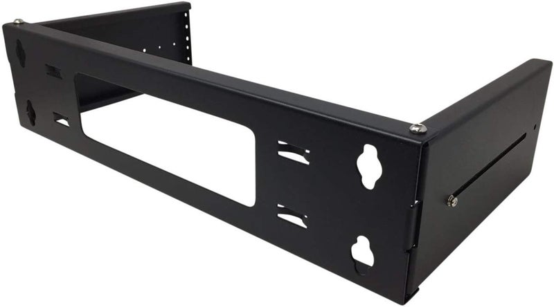 Ares Vision 2U Patch Panel Bracket Wall Mount Rack for 19” Networking Equipment, Expandable Depth 9.5” to 15.5”, Rack Mount, 20lbs Capacity, Perfect for Servers, Sound & Security Equipment! (2U) - Image 3