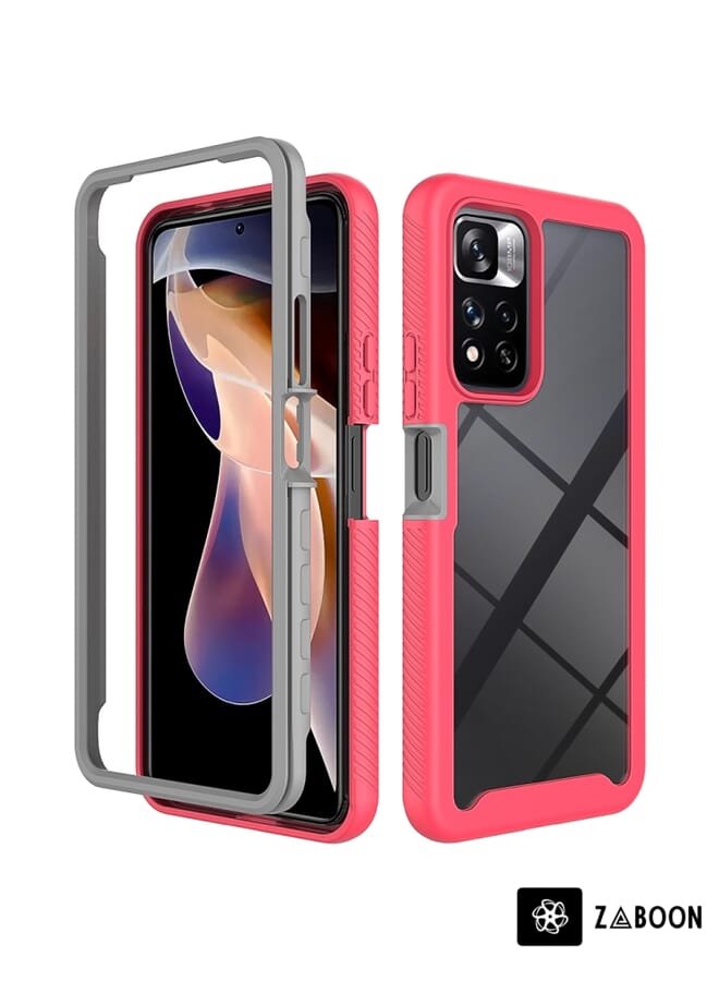 Zaboon Protective Case Cover For Xiaomi Redmi Note 11 Pro+ 5G Global Starry Sky Solid Color Shockproof TPU Clear PC - Image 1