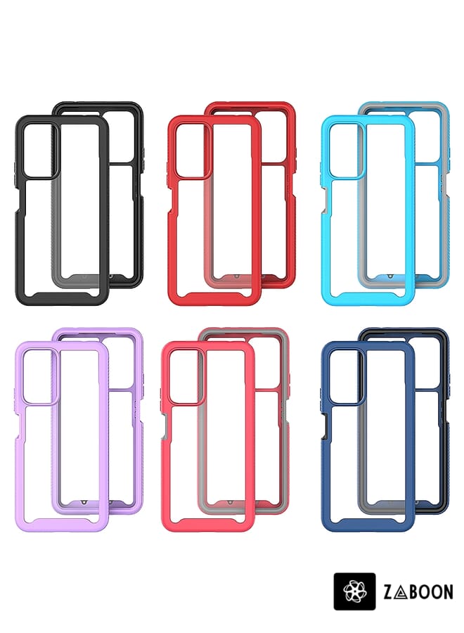 Zaboon Protective Case Cover For Xiaomi Redmi Note 11 Pro+ 5G Global Starry Sky Solid Color Shockproof TPU Clear PC - Image 2