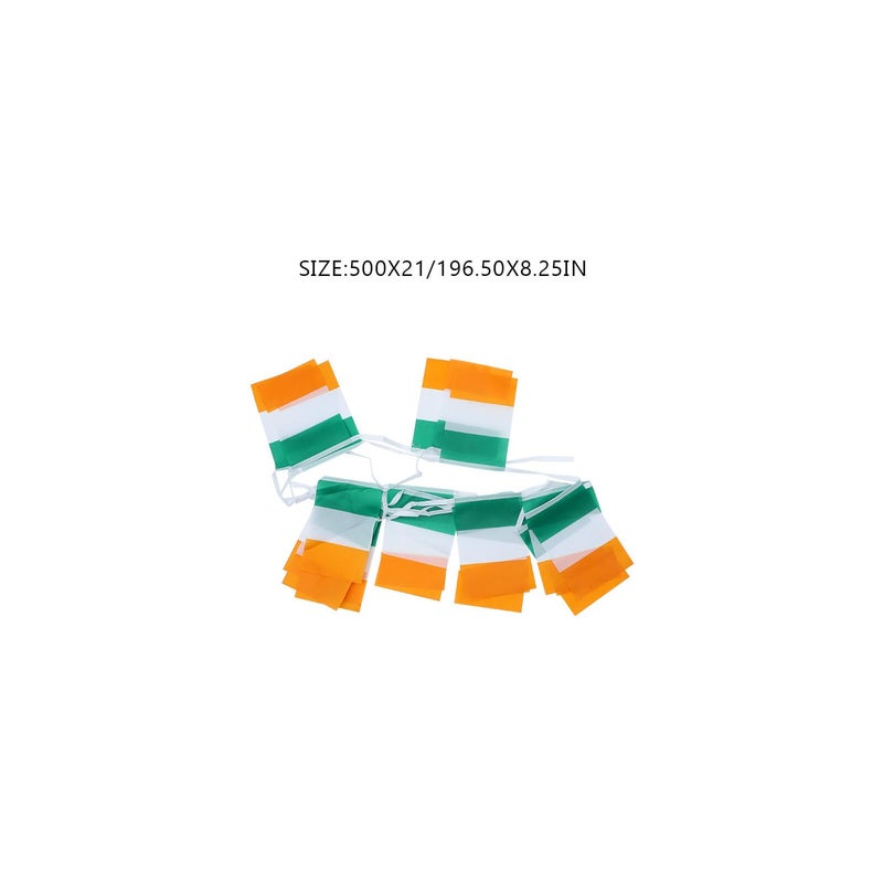 St Patricks Day String Flag Banner 14x21cm 20pcs Outdoor Hanging Bunting Decoration - Image 3