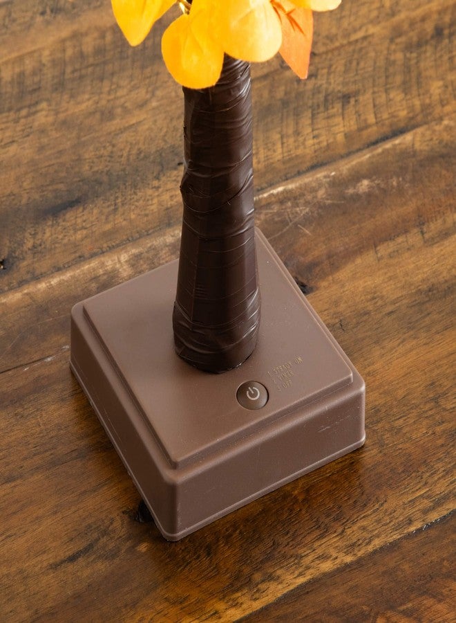 Nearly Natural 21in Pre-Lit Bright Autumn Eucalyptus Artificial Fall Tree with 50 Warm White LED Lights - Image 5