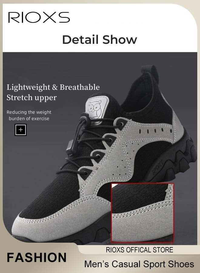 RIOXS Men's Low Top Sneaker, Athletic Casual Hiking Shoes, Lightweight Outdoor Running Shoes, Comfortable Fashion Sneakers For Men, Cushioning Mens Sneaker Tennis Shoes, Sport Shoes For Workout Walking Jogging, Mens Athlesiure Shoes  - Image 4