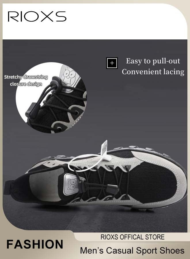 RIOXS Men's Low Top Sneaker, Athletic Casual Hiking Shoes, Lightweight Outdoor Running Shoes, Comfortable Fashion Sneakers For Men, Cushioning Mens Sneaker Tennis Shoes, Sport Shoes For Workout Walking Jogging, Mens Athlesiure Shoes  - Image 5