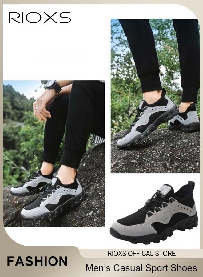RIOXS Men's Low Top Sneaker, Athletic Casual Hiking Shoes, Lightweight Outdoor Running Shoes, Comfortable Fashion Sneakers For Men, Cushioning Mens Sneaker Tennis Shoes, Sport Shoes For Workout Walking Jogging, Mens Athlesiure Shoes  - Image 3