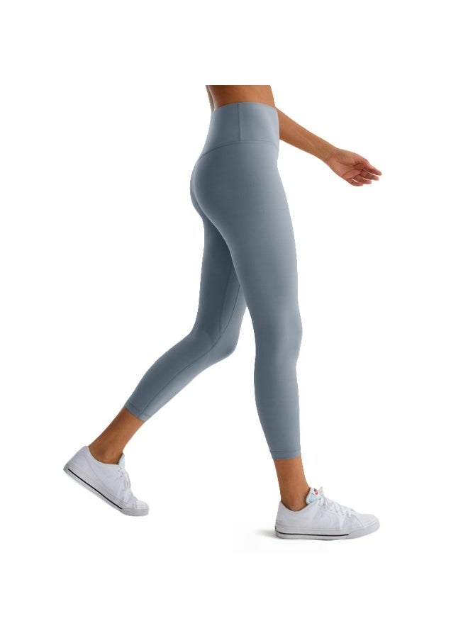 NIBEMINENT Essential/Pure&Plain 7/8 Leggings, High Waisted Compression Soft Pants Workout Athletic Yoga Pants 24" - Image 1