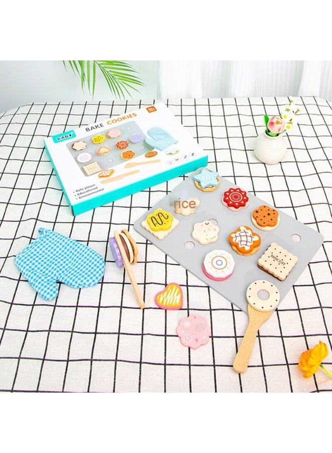 Wooden Early Education Kids' Educational Toy Dessert Cake Tea Set 