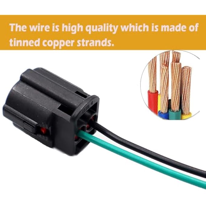 LIZAPUS Connector Pigtail Compatible with Chrysler Dodge Jeep Mitsubishi Alternator 9801-363 Wire Harness Plug - Image 3