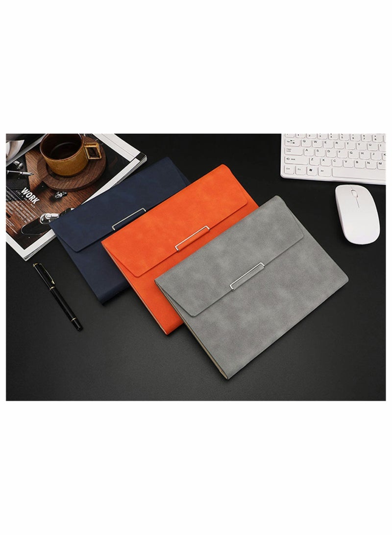 A5 3-Folds Loose-Leaf Notebook Business Office Diary 235 * 175mm blue - Image 5