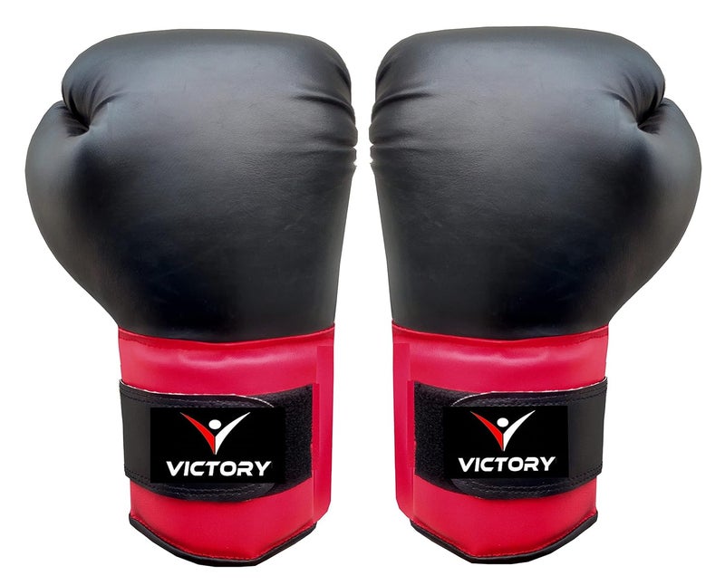 Victory Boxing Gloves for Men & Women with Moulded Foam Padding Punching Bag Gloves for Boxing, Training, Kickboxing, Muay Thai, MMA, Durable Pu Material Twin Punching Gloves (Size 10Oz, Color Red) - Image 1