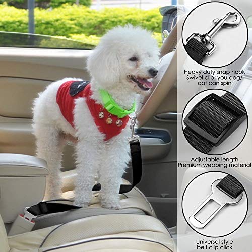 Wapaw Dog Seat Belt, Pet Dog Cat Car Seatbelt Harness Safety - Adjustable Safety Belt Pet Leash (45-70cm) (Pack 2) - Image 5