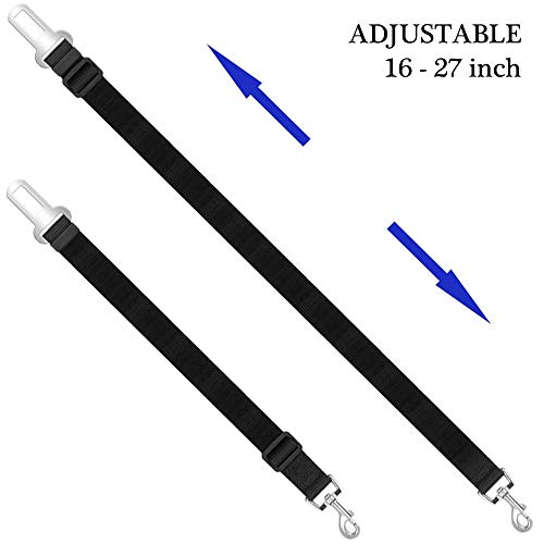 Wapaw Dog Seat Belt, Pet Dog Cat Car Seatbelt Harness Safety - Adjustable Safety Belt Pet Leash (45-70cm) (Pack 2) - Image 3