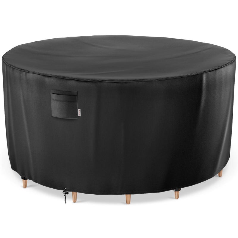 iBirdie Round Patio Furniture Cover 54 x 28 inch Outdoor Waterproof and Weatherproof for Garden Table and Chairs Heavy Duty 600D fit 54 52 50 Diameter - Image 2