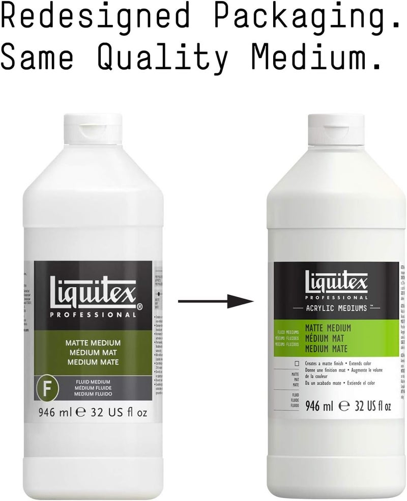 Liquitex Professional Matte Medium - 32 oz (946 ml) Acrylic Medium for Artists - Image 2