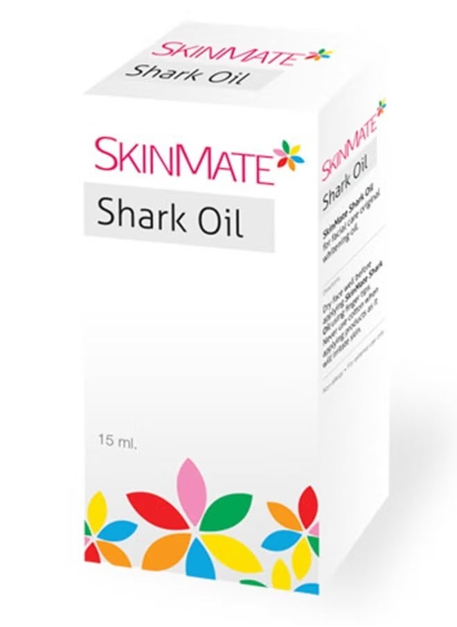 SKINMATE - Shark Oil Enriched with Pure Fish Oil and Vitamin A, Effectively Removes Blemishes, Clears Dead Skin, Targeted Solution for Pimples, Blackheads, Whiteheads, Freckles, and Age Spots, 15ml. - Image 1