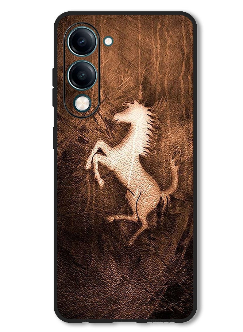 Theodor Case Compatible with Vivo Y29s Protection Shockproof Bumper Cover Leather Horse - Image 1