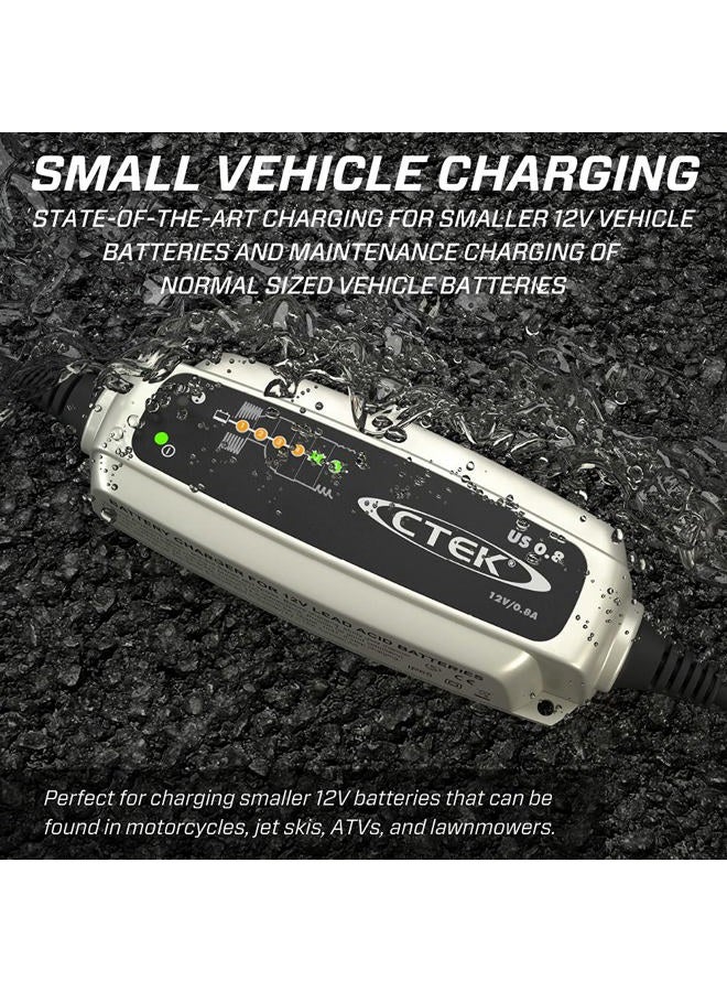 Ctek (56-865) us 0.8 12 volt fully automatic 6 step battery charger,black - Image 3