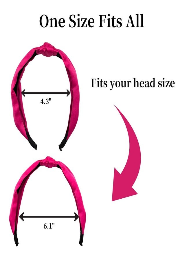 MDSTYLE Knotted Headband for Women & Girls - Top Knot Headbands for Women's Hair - Hair Accessories, Head Bands (Hot Pink 1pc, One Size) - Image 5