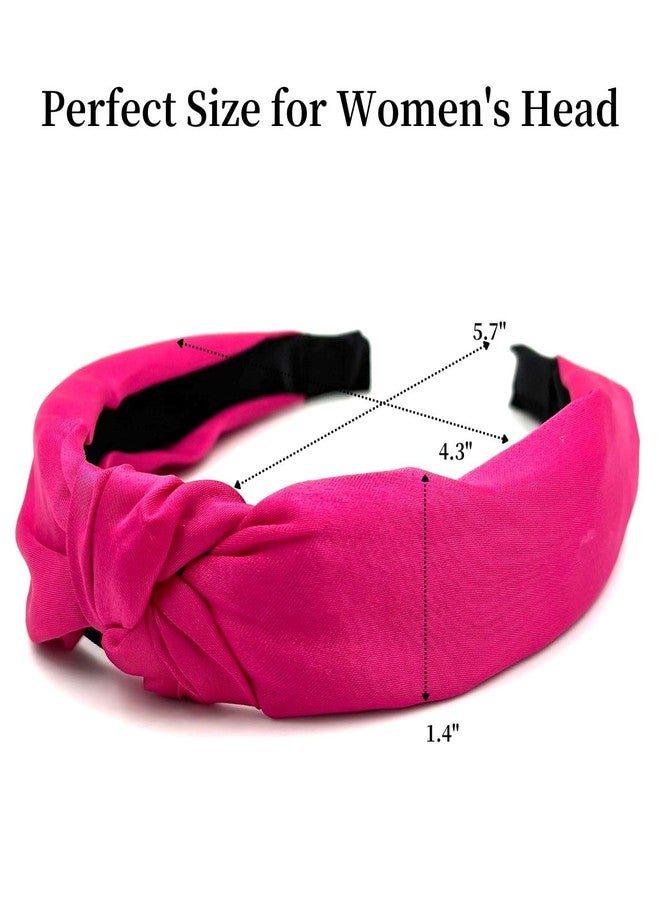 MDSTYLE Knotted Headband for Women & Girls - Top Knot Headbands for Women's Hair - Hair Accessories, Head Bands (Hot Pink 1pc, One Size) - Image 4