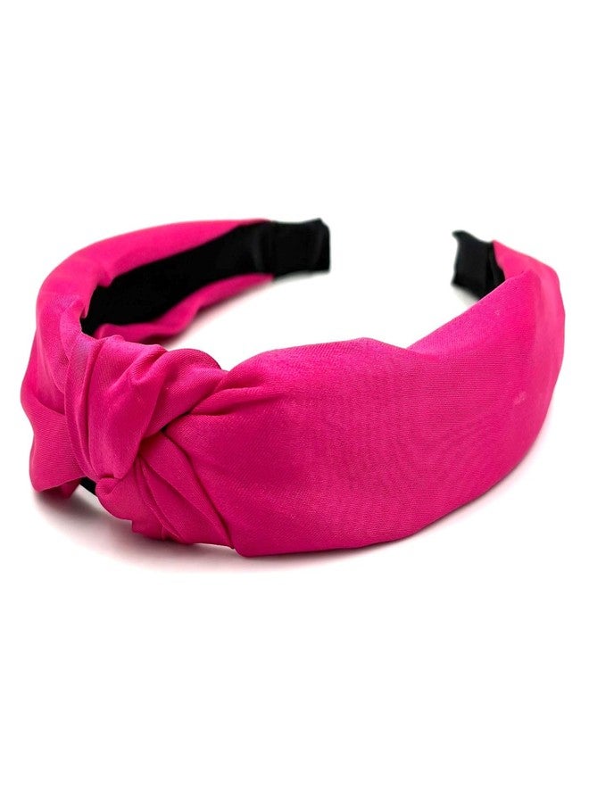 MDSTYLE Knotted Headband for Women & Girls - Top Knot Headbands for Women's Hair - Hair Accessories, Head Bands (Hot Pink 1pc, One Size) - Image 1