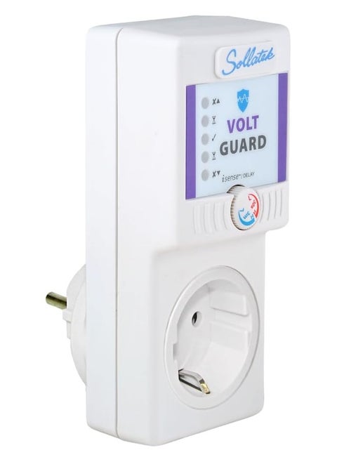 مثبت التيار الكهربائي Sollatek VGEU VoltGuard 230V 7A iSense لحماية الجهد المنخفض
