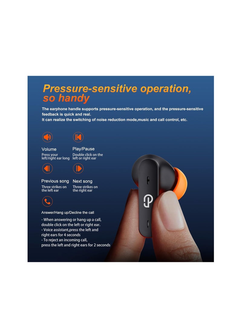 PEJE PEJE L11 Wireless Earbuds – Bluetooth 5.4, ANC, Powerful Bass, 7H Playtime, IPX4 Sweatproof, Fast USB-C Charging, AI Clear Call with Dual Mic – True Wireless For Gym/Music/Calls - Image 3