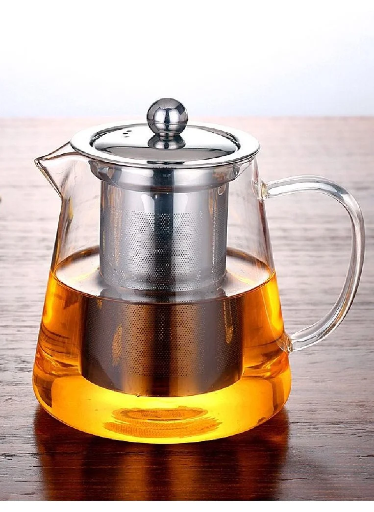 1Chase Borosilicate Glass Teapot 950 ML With Double Wall Glass 50 ML pack of 6