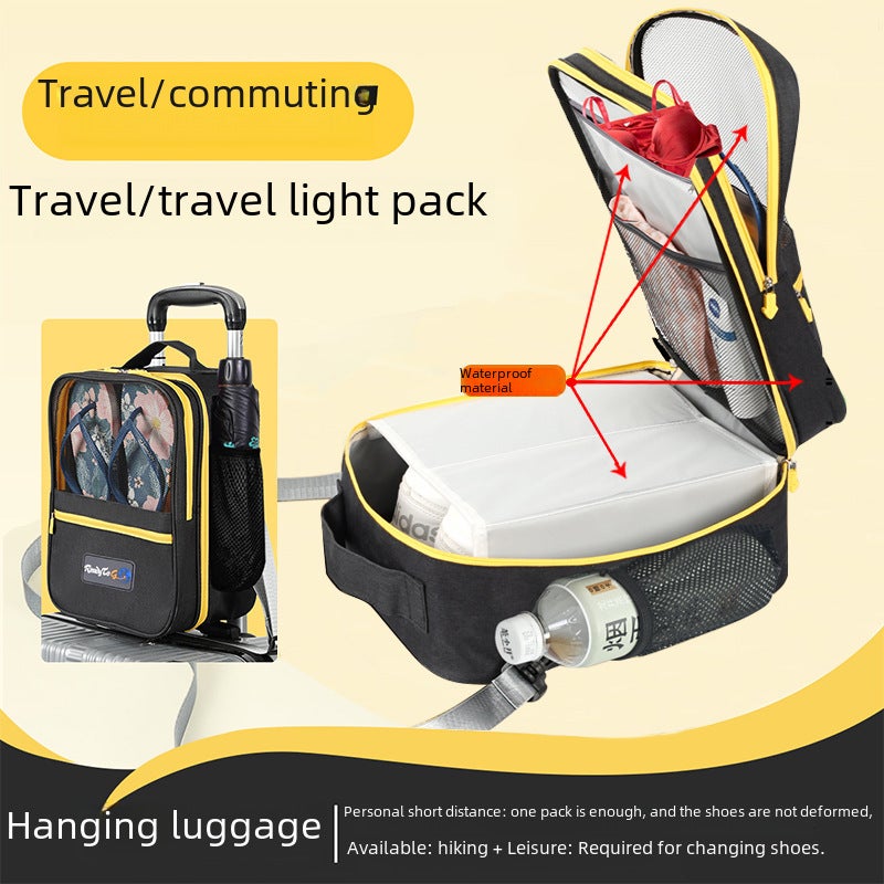 Eco-Friendly Travel Organizer 2024 Upgraded Shoes Bag Black: Plus size: 37*26 * 20cm - Image 4