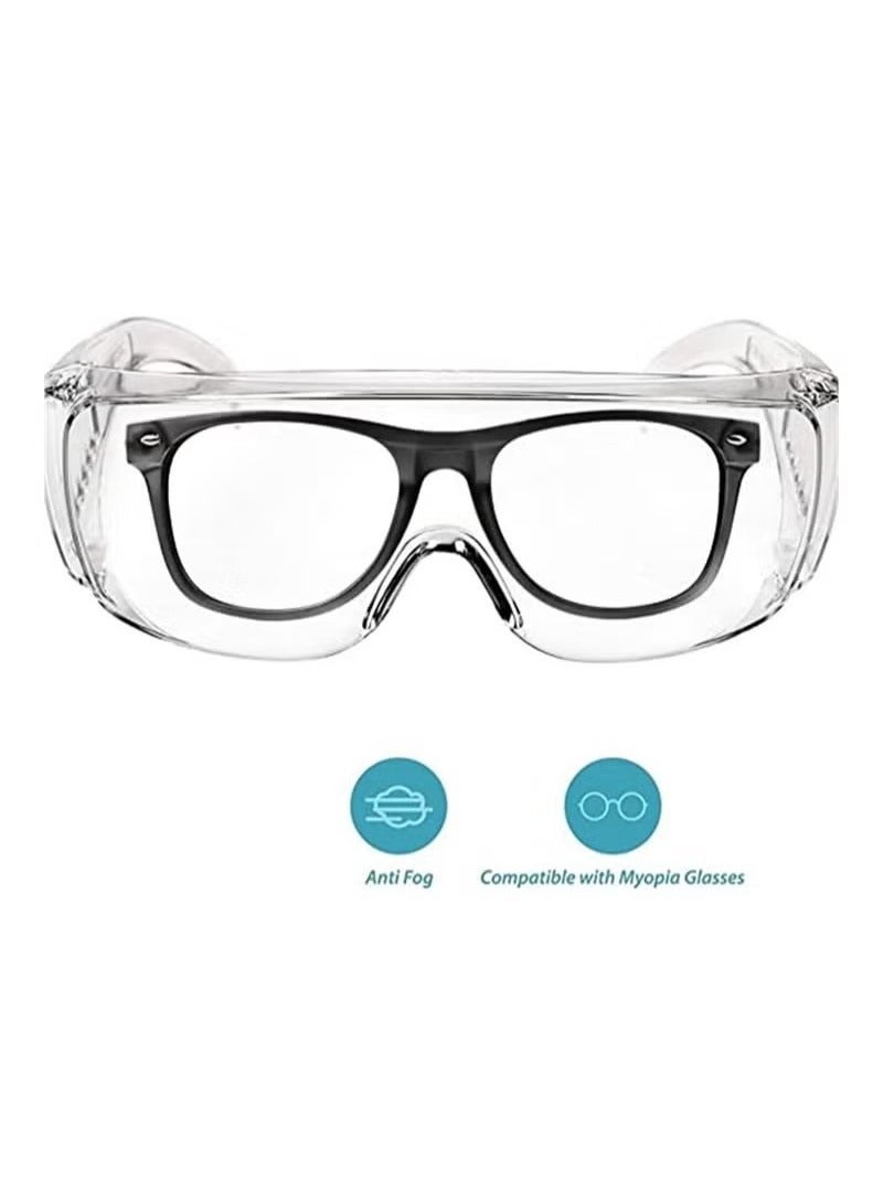 Anti Fog Safety Glasses, Safety Goggles Over Eyeglasses Pack of 3, Anti Dust Impact Scratch Resistant Splash Proof Chemical Clear Lens Wrap Around Eye Protection for Nurses Workers Architect etc - Image 2