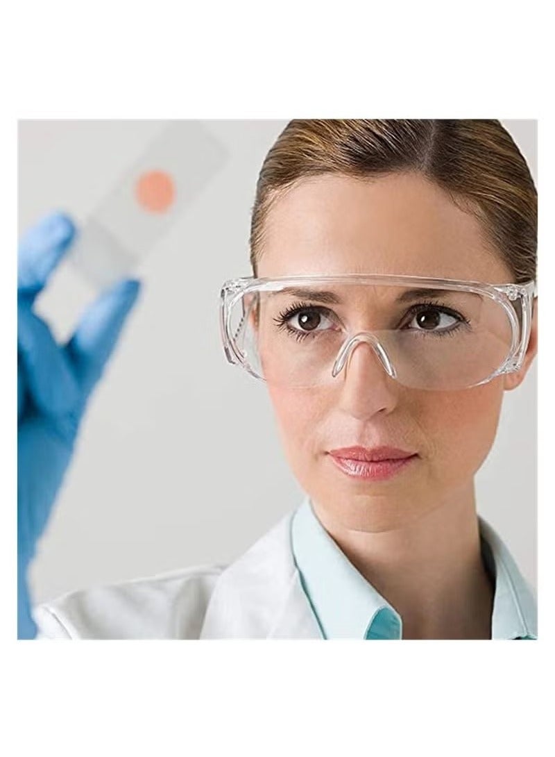 Anti Fog Safety Glasses, Safety Goggles Over Eyeglasses Pack of 3, Anti Dust Impact Scratch Resistant Splash Proof Chemical Clear Lens Wrap Around Eye Protection for Nurses Workers Architect etc - Image 3