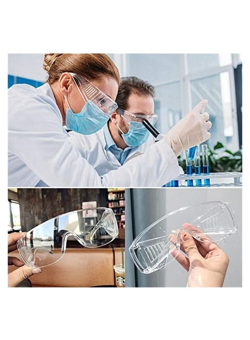 Anti Fog Safety Glasses, Safety Goggles Over Eyeglasses Pack of 3, Anti Dust Impact Scratch Resistant Splash Proof Chemical Clear Lens Wrap Around Eye Protection for Nurses Workers Architect etc - Image 4