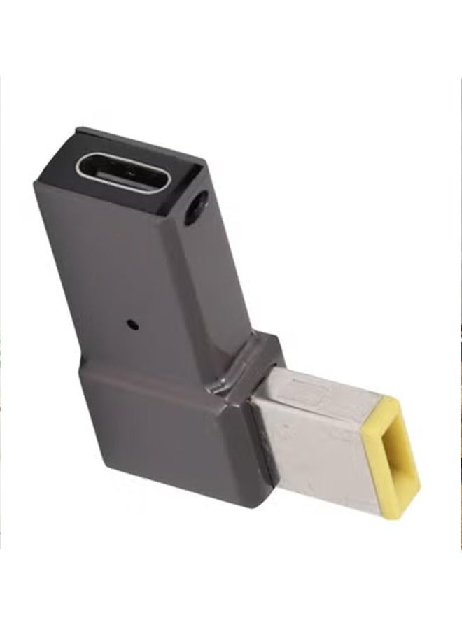 USB C to Slim Tip Adapter Portable 100W 5A PD Fast Charging Converter Adapter Trigger Converter Zinc Alloy Right Angle L-Shape USB Type‑C PD Adapter Compatible with Lenovo Yoga ThinkPad Series - Image 3