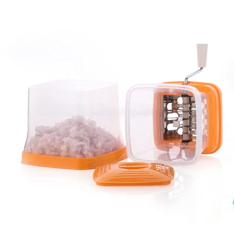 DAVALBA Plastic Kitchen Onion Chilly Dry Fruit Vegetable Cutter Onion Chopper Manual Hand Onion Cutter Machine for Kitchen - Image 4