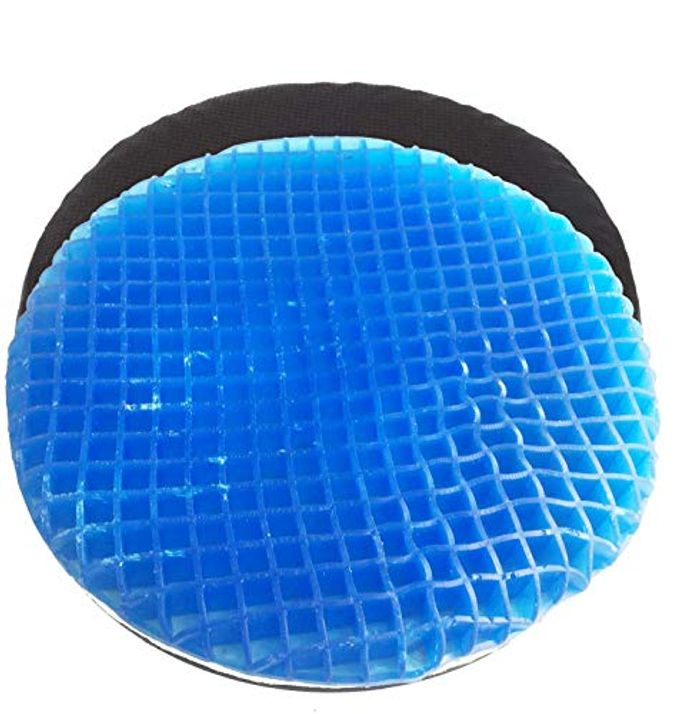 ORTHOPEDIC ELASTIC FIRM SWIVEL GEL SEAT CUSHION ROTATORY CHAIR PAD 360 DEGREE ROTATION FOR HOME OFFICE CHAIR CAR RELIEF FOR SWEATY BOTTOM HIP PAIN PORTABLE COMFORTABLE 19036