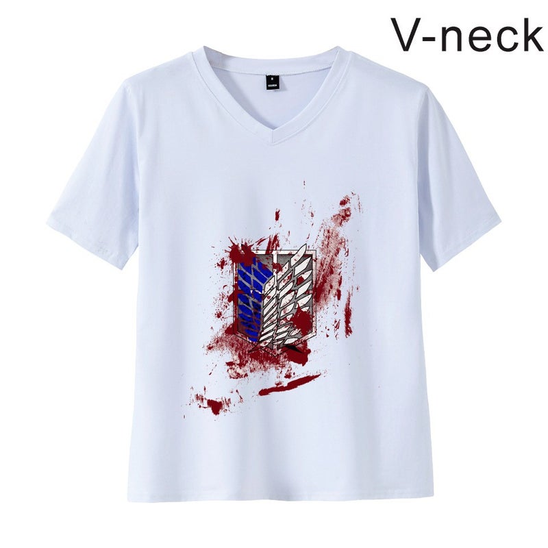 Attack Giant Attack On Titan Logo Couple Short Sleeve Men'S And Women'S Same T-Shirt Fashion Brand Summer - Image 1