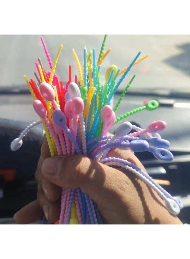 Loquat Tadpole Tie DIY Live Buckle Writer Soft Glue Tie Keychain Jewelry Bag Doll Lanyard Decoration Accessories-Color:Yellow 15cm - Image 4