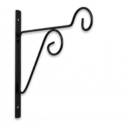 Leafy Tales 2-Pack Metal Hanging Plant Hooks - Decorative Wall Mount Brackets for Hanging Planters & Pots | Durable Rust-Resistant Iron Holders for Balcony, Fence & Garden Wall Decor - Image 1