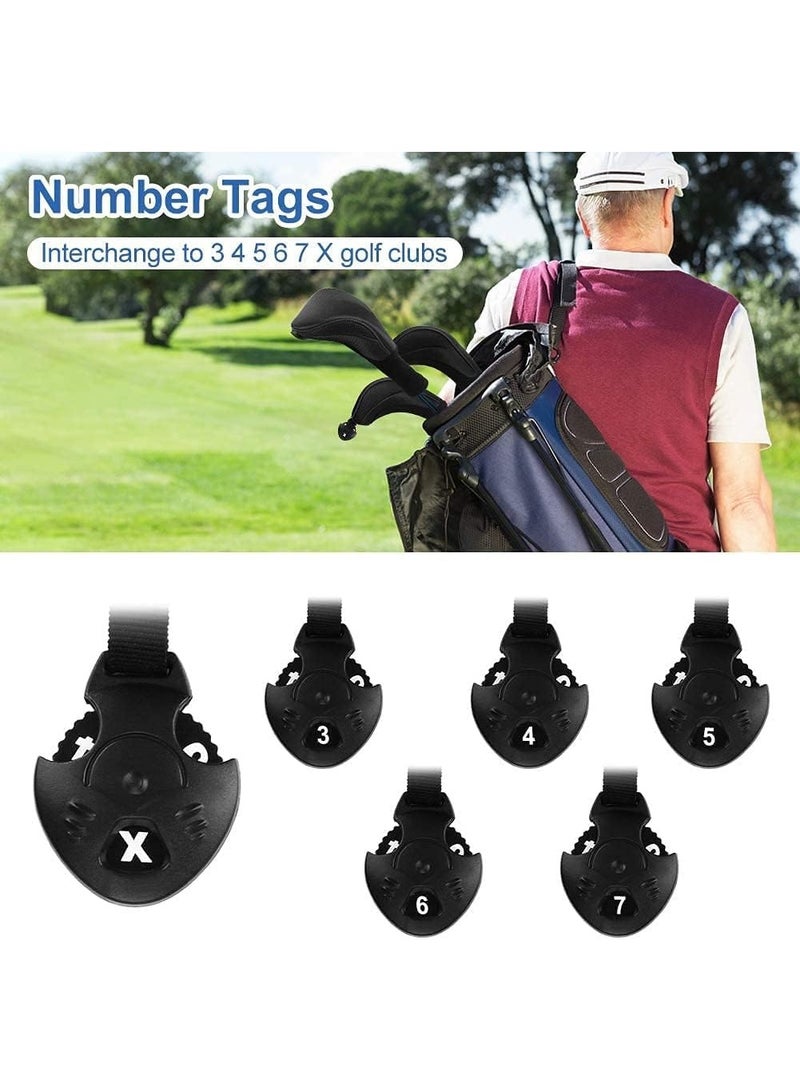 3 pcs Golf Club Head Covers for Fairway Woods Driver Hybrids 3 Pieces Long Neck Mesh Sports Fan Golf Club/A - Image 5